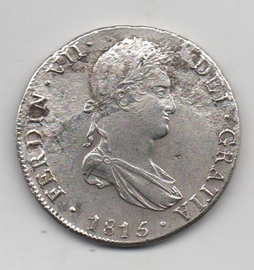 ESPAÑA FERNANDO VII DEL AÑO 1815 DE 8 REALES